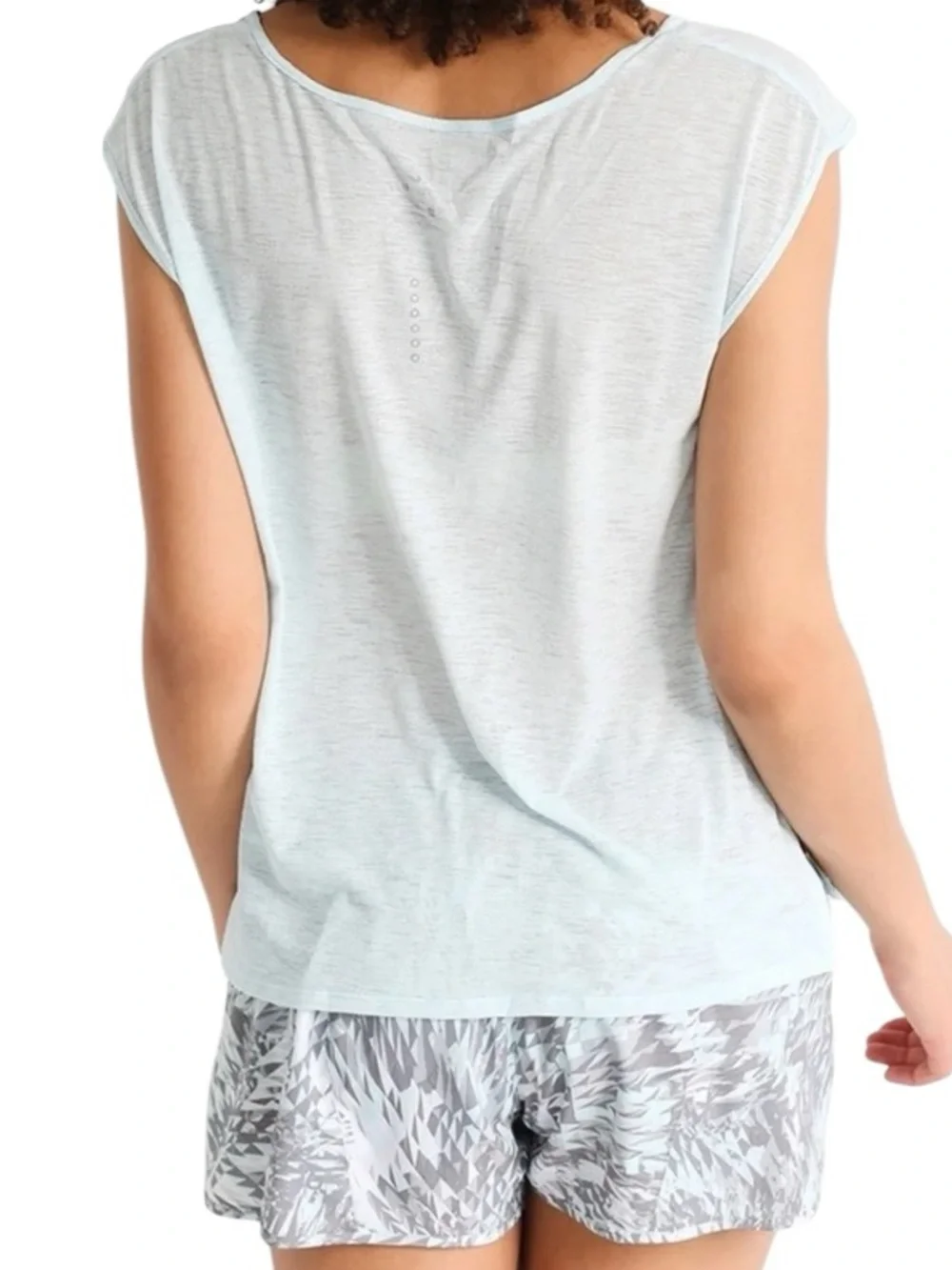 Nike Dri Fit Sheer Powder Blue  Athletic Top size women’s small